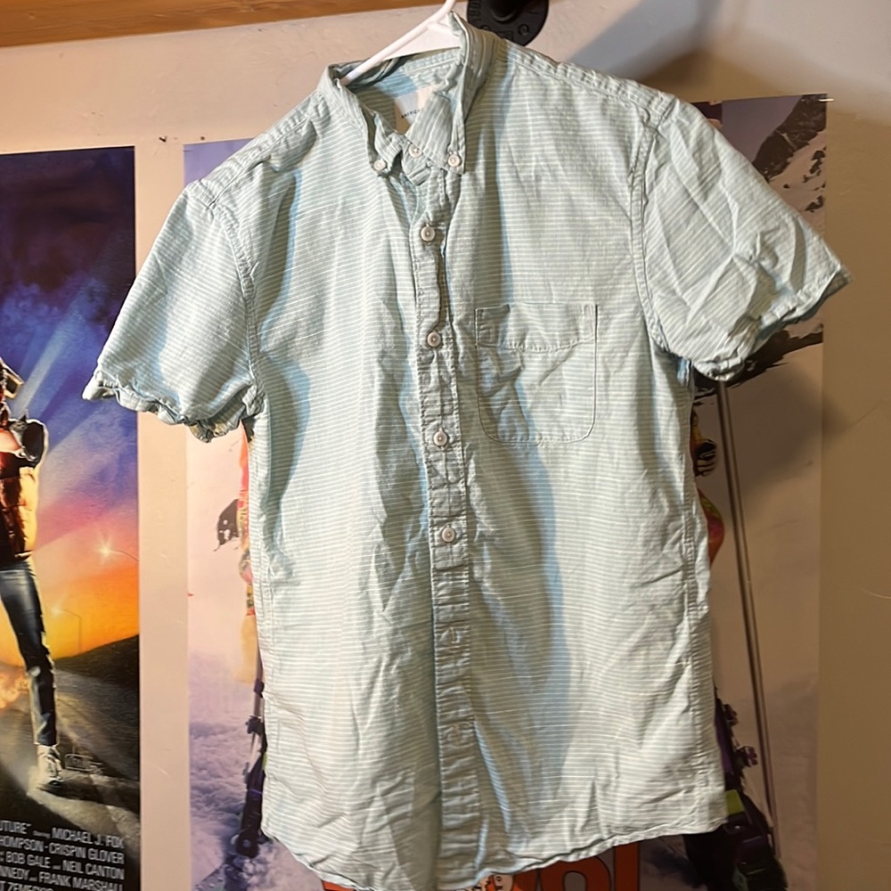 Blue button up